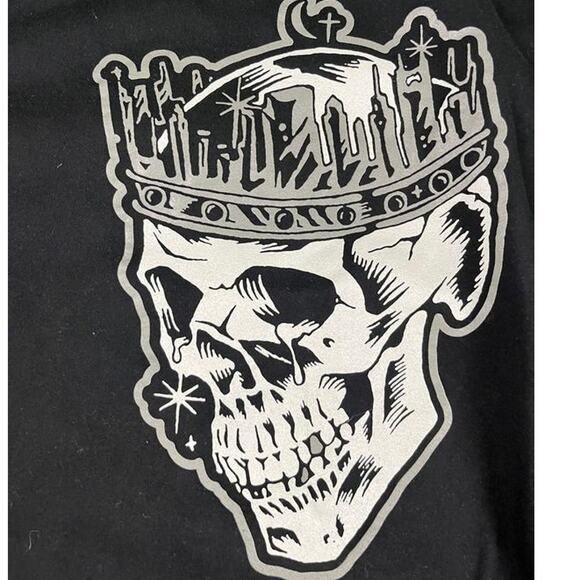 Jelly Roll Hoodie 4XL Black Skull Crown Graphic Pullover Sweatshirt Rap - Picture 4 of 9
